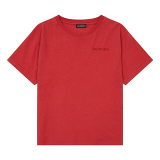 Balenciaga T-shirt girocollo con logo ricamato WP8528617