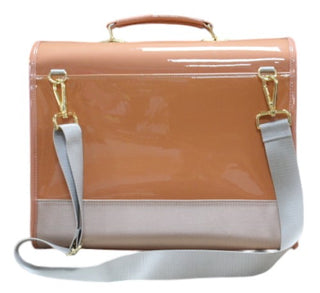 Escudama Patent Leather Briefcase Bag CATERINA