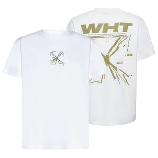 Off-White-T-Shirt mit OMAA027S23JER005-Aufdruck