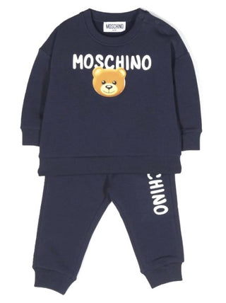 Moschino Tracksuit with crewneck sweatshirt and applied logo and symbol MMK039