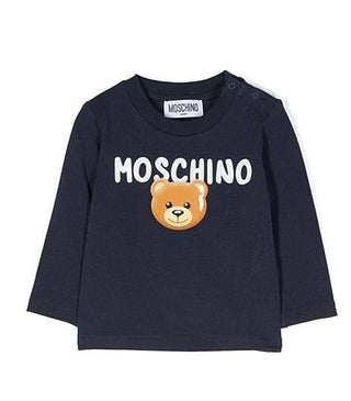 Moschino Crewneck T-shirt with applied logo MRO00E