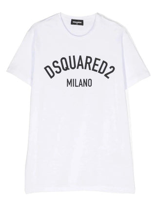 Dsquared2 T-Shirt mit Rundhalsausschnitt, Logo und Aufdruck DQ1983-D00MV