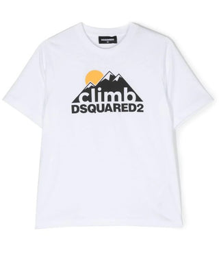 Dsquared2 Crewneck T-shirt with logo and print DQ1975-D0A3Z