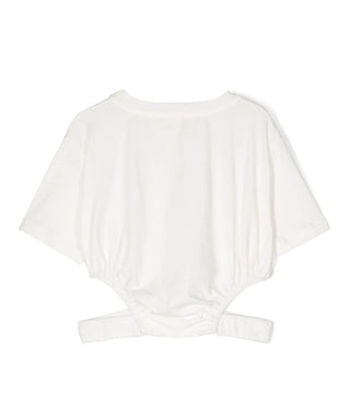 Elisabetta Franchi T-shirt girocollo cropped EFTS213.0