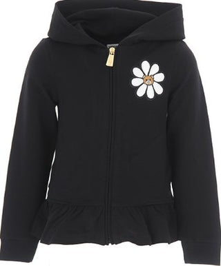 Moschino Felpa con zip e cappuccio HDF031