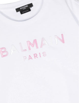 Balmain cropped T-shirt with logo BS8B93-J0177