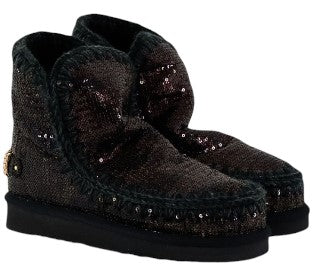 Mou Eskimo Boots 18 fw101034g In Leather Sequins