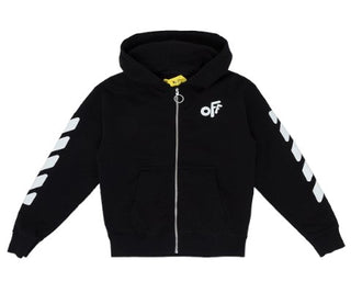 Off-White Felpa con zip e cappuccio OBBE001F21FLE001