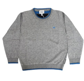 Armani Rundhalspullover M04C3 mit Logo-Detail blau für Kinder