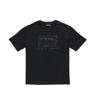 Diesel T-Shirt mit Rundhalsausschnitt und Logo vorne J00030-00YI9