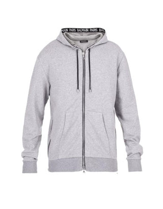 Balmain SH13843Z303 Zip Up Sweatshirt