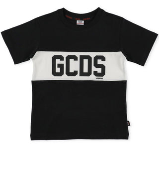 GCDS T-Shirt mit Rundhalsausschnitt und Logo vorne DMM005