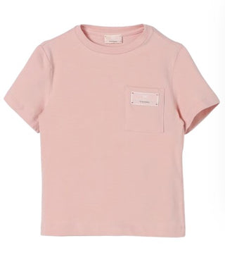 Elisabetta Franchi T-Shirt mit Rundhalsausschnitt und Logo vorne EGTS076.0