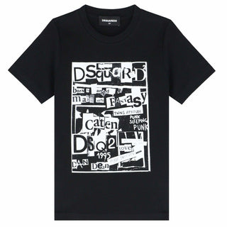 Dsquared2 T-Shirt mit Rundhalsausschnitt und Logo vorne DQ03XW-D00W5