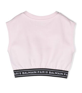 Balmain Crop Sweatshirt Girl BS4A62