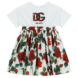 Dolce &amp; Gabbana Short Sleeve Logo Dress L5JD4R-G7KN2