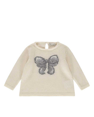 Jo Milano 463E1J Contrast Bow Sweater