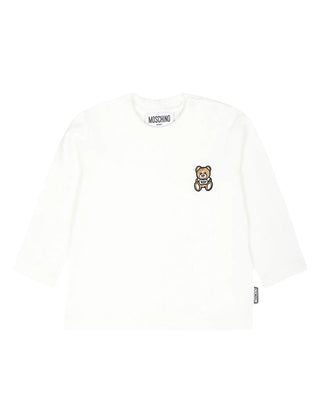 Moschino T-shirt A Maniche Lunghe MPO00R Con Patch Teddy