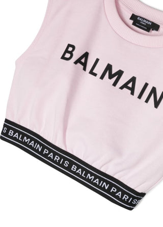 Balmain Crop Sweatshirt Girl BS4A62