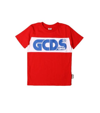 GCDS T-Shirt mit Rundhalsausschnitt und Logo vorne 025761