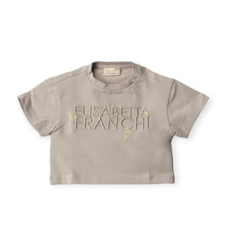 Elisabetta Franchi Crewneck T-shirt with embroidered logo EFTS201.0