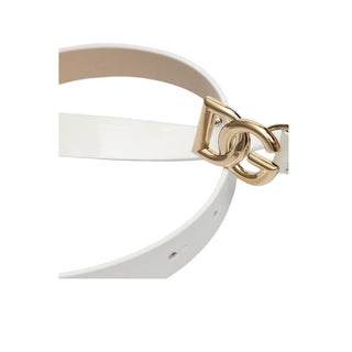 Dolce &amp; Gabbana Patent Leather Belt DG EE0062-A1471 With Logo