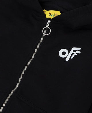 Off-White Felpa con zip e cappuccio OBBE001F21FLE001