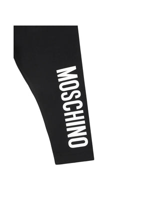 Moschino MDP03A Stretch Cotton Logo Leggings