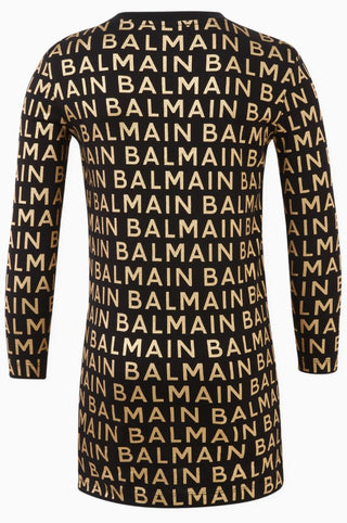 Balmain Kleid mit Rundhalsausschnitt BT1A30