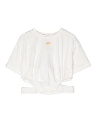 Elisabetta Franchi T-shirt girocollo cropped EFTS213.0