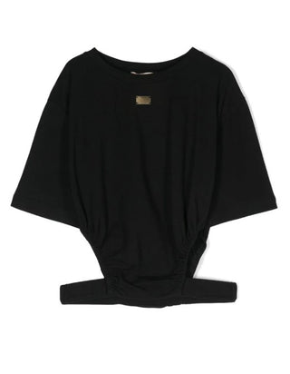 Elisabetta Franchi T-shirt girocollo cropped EFTS213.0