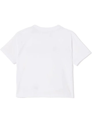 Burberry T-shirt girocollo con logo ricamato 8050426