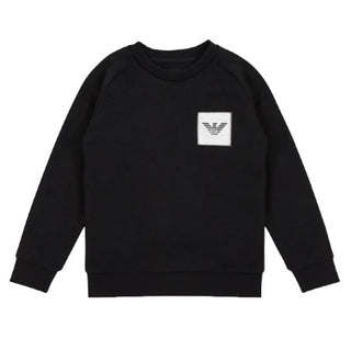 Armani Rundhals-Sweatshirt 6G4MD7 mit Logo vorne für Kinder