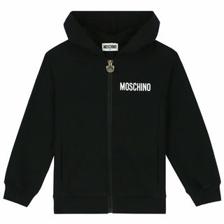 Moschino Felpa con zip e cappuccio HUF03F