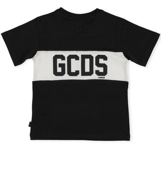 GCDS T-Shirt mit Rundhalsausschnitt und Logo vorne DMM005