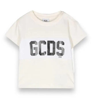 GCDS T-Shirt mit Rundhalsausschnitt und Logo vorne GUM003