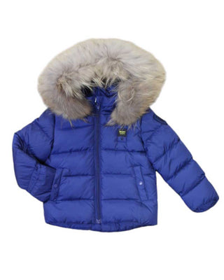 Blauer Giubbino Con Bordo In Pelliccia Amory Baby 24WBBXC02550