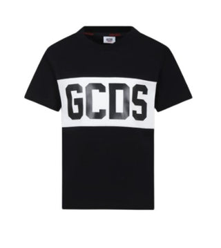 GCDS T-Shirt mit Rundhalsausschnitt und kontrastierendem Logo DOM005