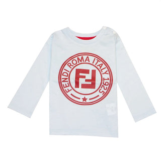 Fendi T-shirt girocollo con logo frontale BMI146-7AJ