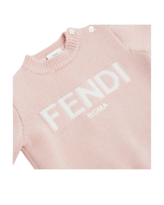 Fendi Two Piece Romper With Inlay bug144/aochf1m26 Newborn