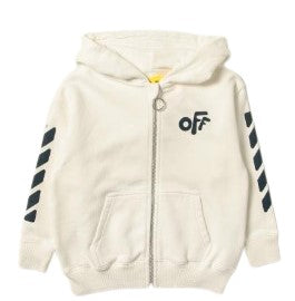 Off-White Felpa con zip e cappuccio OBBE001F21FLE001