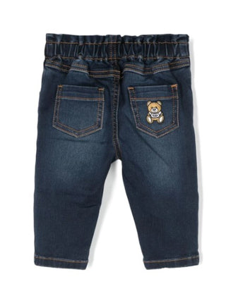 Moschino Jeans mit Gummizug und gesticktem Logo MDP030