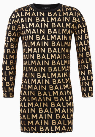 Balmain Kleid mit Rundhalsausschnitt BT1A30