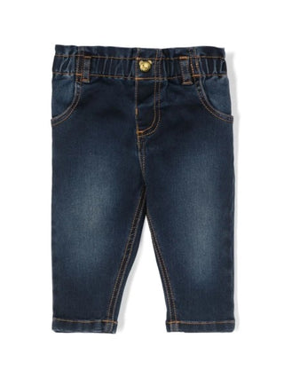 Moschino Jeans mit Gummizug und gesticktem Logo MDP030