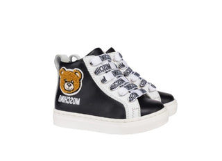 Moschino 65595 Stiefelsneaker mit Schnürsenkeln und Reißverschluss