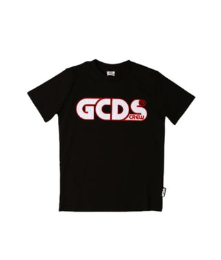 GCDS T-Shirt mit Rundhalsausschnitt und Logo vorne 025740