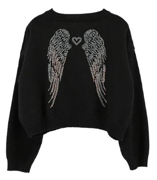 Angel's Face Wings Sweater ROBERTA Loose Fit For Girls