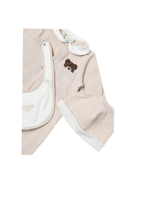 Fendi Onesie mit Teddy buk119/st8f19j5 mit Lätzchen und Mütze