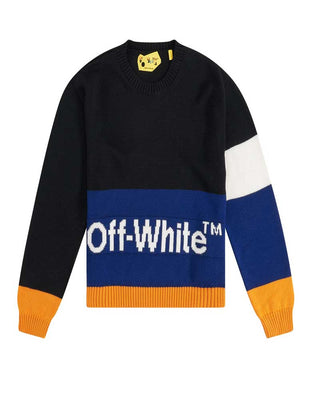 Off-White OBHE001F22KNI0041001 Logo Sweater In Virgin Wool