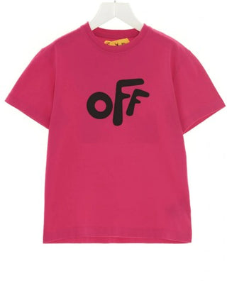 Off-White-T-Shirt mit Rundhalsausschnitt OGAA001S22JER005